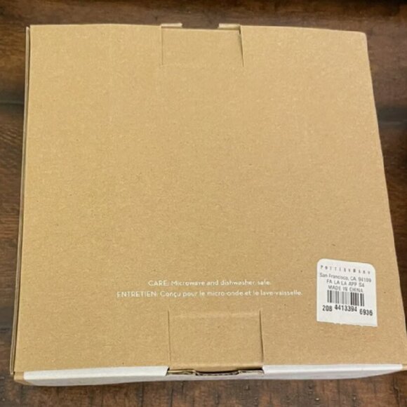 NEW S4 Pottery Barn Fa La La Appetizer Plates Gold Holiday Stoneware Snack Plate - Picture 5 of 6